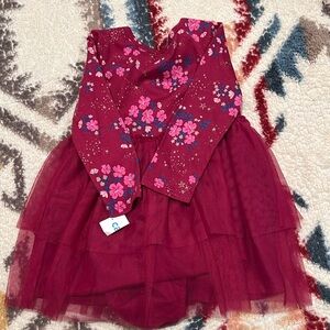 Maroon floral dress
